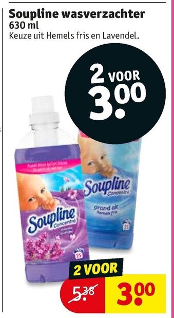 Kruidvat Soupline wasverzachter aanbieding