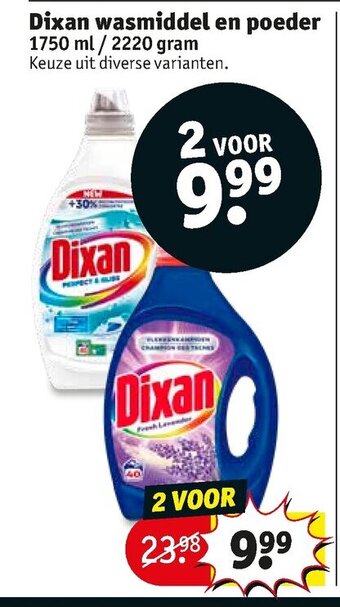 Dixan wasmiddel en poeder
