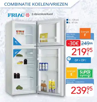 FRIAC 2-deurskoelkast