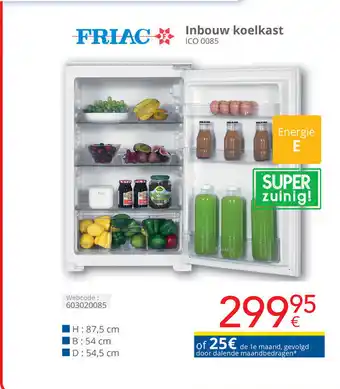 Eldi Inbouw koelkast aanbieding