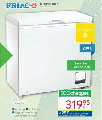 Eldi Diepvriezer aanbieding