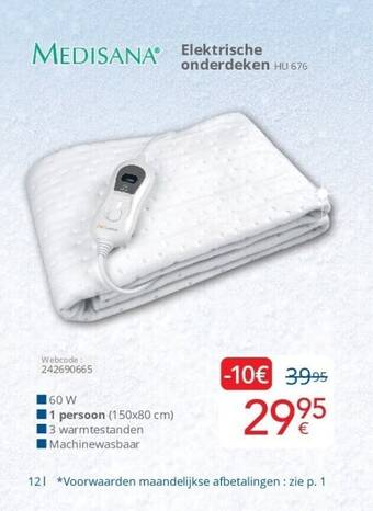 Eldi Elektrische so6511f2 onderdeken aanbieding