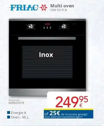 Eldi Multi oven aanbieding
