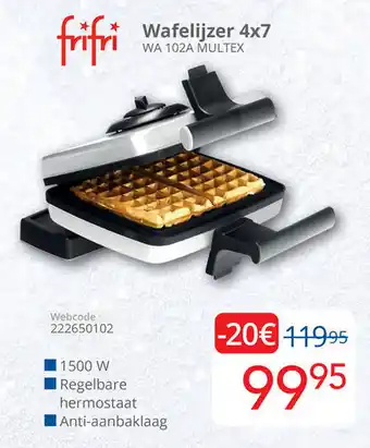 Eldi Wafelijzer 4x7 aanbieding