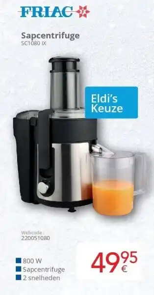 Eldi Sapcentrifuge aanbieding