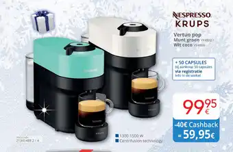 Vertuo pop munt groen / wit coco