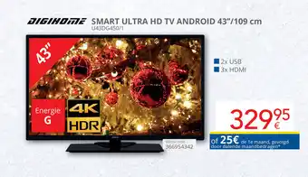 DIGIHOME SMART ULTRA HD TV ANDROID 43"/109 cm