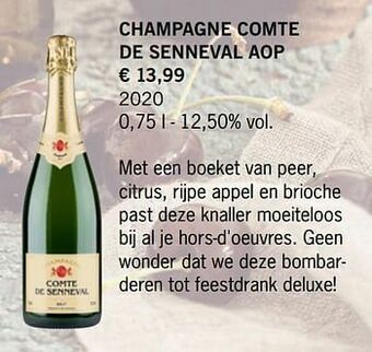 Lidl Champagne comte de senneval aop aanbieding