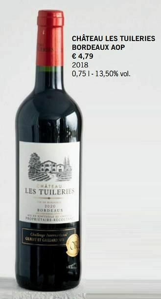Lidl Château les tuileries bordeaux aop aanbieding