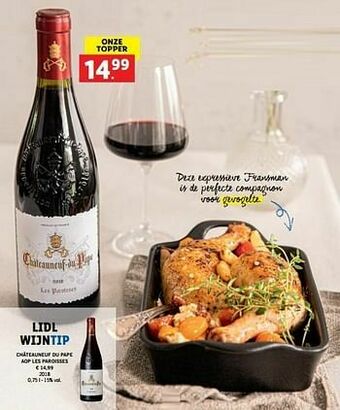 Lidl Châteauneuf du pape aop les paroisses aanbieding