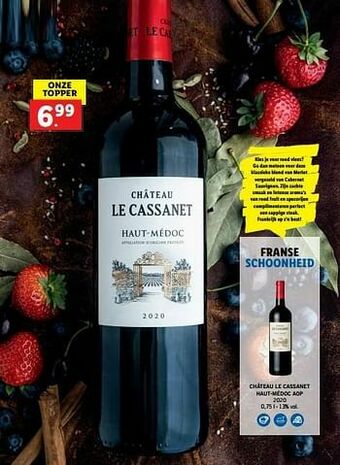 Lidl Château le cassanet haut-médoc aop aanbieding