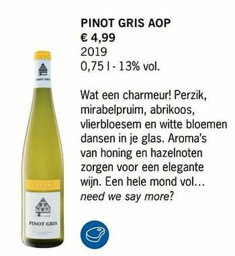 Lidl Pinot gris aop aanbieding