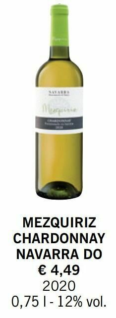 Mezquiriz chardonnay navarra do