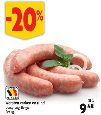 Match Worsten varken en rund aanbieding