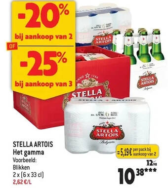 Match Stella artois het gamma aanbieding