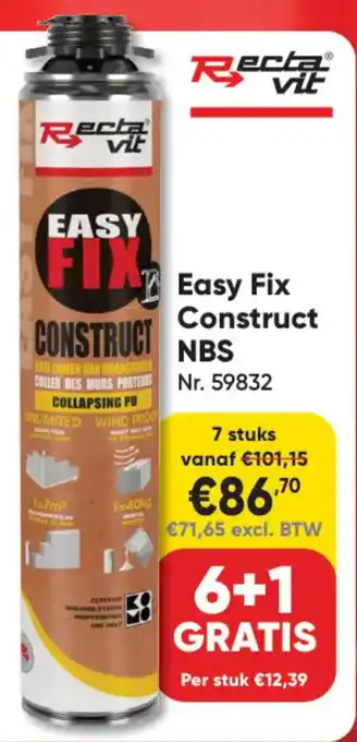 Toolstation Easy Fix Construct NBS aanbieding