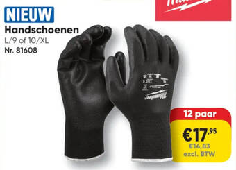 Toolstation Handschoenen L/9 of 10/XL 12 paar aanbieding