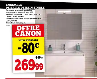Dema ENSEMBLE DE SALLE DE BAIN SINGLE aanbieding