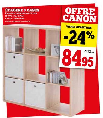 Dema ÉTAGÈRE 9 CASES aanbieding