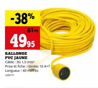 RALLONGE PVC JAUNE
