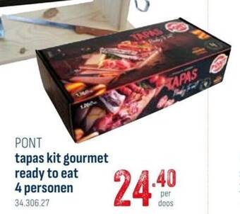 Horeca totaal PONT tapas kit gourmet ready to eat 4 personen aanbieding