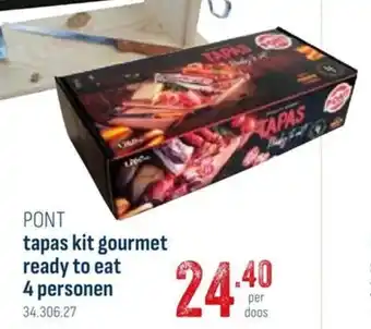PONT tapas kit gourmet ready to eat 4 personen