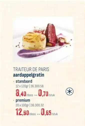 TRAITEUR DE PARIS aardappelgratin