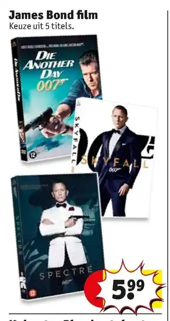 Kruidvat James Bond film aanbieding