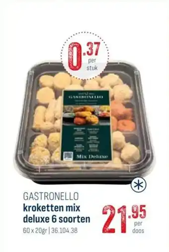 GASTRONELLO kroketten mix deluxe 6 soorten 60 x 20gr
