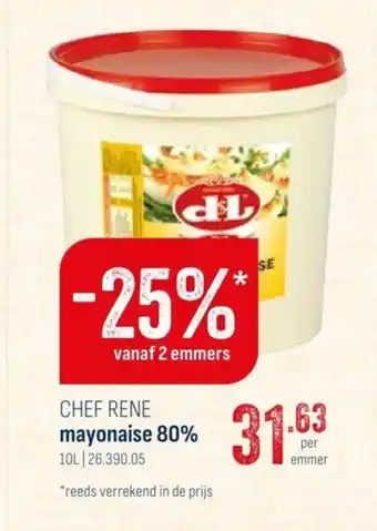 CHEF RENE mayonaise 80% 10L