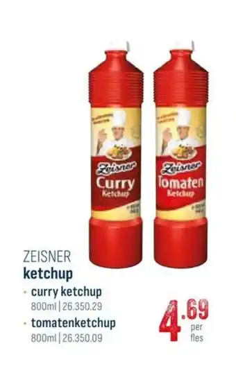 ZEISNER ketchup curry ketchup 800ml .tomatenketchup 800ml
