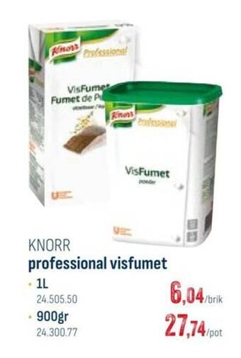 Horeca totaal KNORR professional visfumet 1L  of 900gr aanbieding