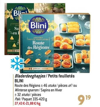 Match Bladerdeeghapjes / petits feuilletés blini aanbieding