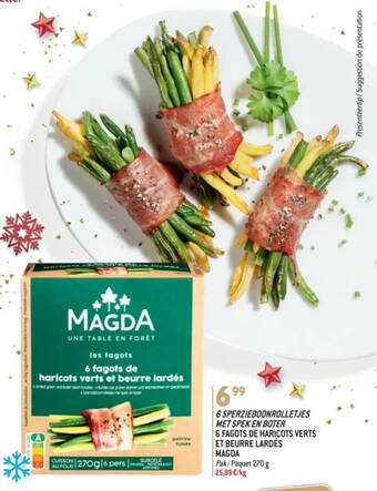 Match 6 sperzieboonrolletjes met spek en boter 6 fagots de haricots verts et beurre lardés magda aanbieding
