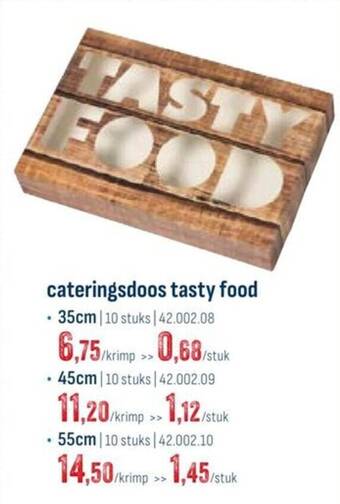 Horeca totaal cateringsdoos tasty food aanbieding