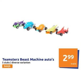 Action Teamsterz beast machine auto's aanbieding