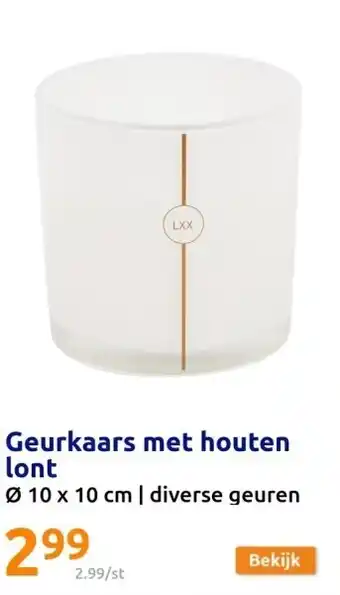 Geurkaars met houten lont