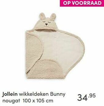 Baby & Tiener Jollein wikkeldeken bunny nougat aanbieding
