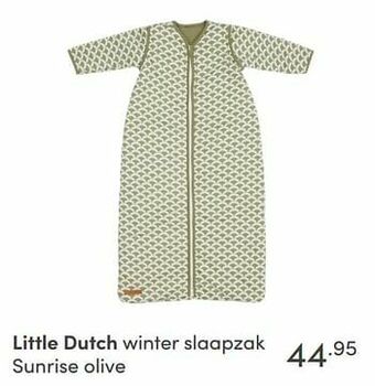 Baby & Tiener Little dutch winter slaapzak sunrise olive aanbieding