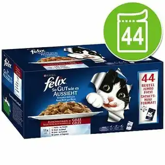 44x100g Elke Dag Feest Vlees selectie Felix Kattenvoer