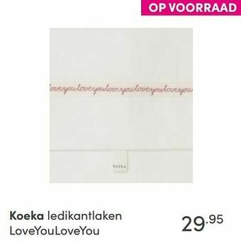 Baby & Tiener Koeka ledikantlaken loveyouloveyou aanbieding