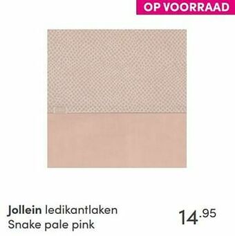 Baby & Tiener Jollein ledikantlaken snake pale pink aanbieding