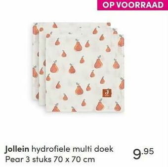 Baby & Tiener Jollein hydrofiele multi doek pear aanbieding