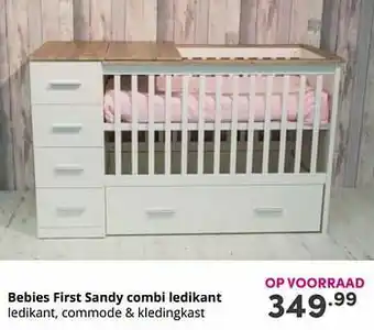 Baby & Tiener Bebies first sandy combi ledikant aanbieding