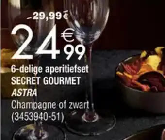 SECRET GOURMET ASTRA Champagne of zwart (3453940-51)