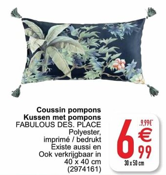 Cora Coussin pompons Kussen met pompons aanbieding