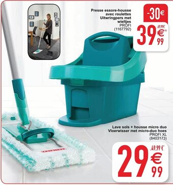 Cora Presse essore-housse avec roulettes Uitwringpers met wieltjes aanbieding