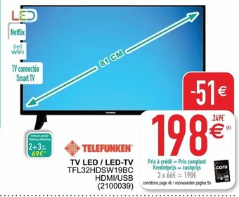 Cora Telefunken TV LED / LED-TV aanbieding