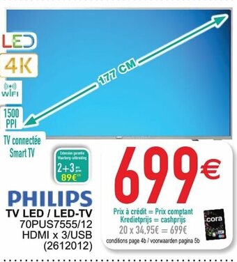 Cora Philips TV LED / LED-TV 70PUS7555/12 aanbieding