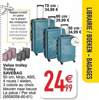Cora Valise trolley Trolley Savebag aanbieding